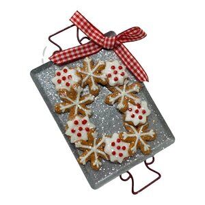 Snowflake Gingerbread Cookie Ornament Baking Pan Kitchen Christmas Tree Holiday